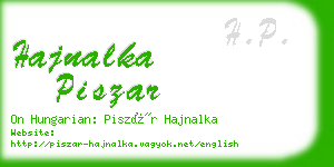 hajnalka piszar business card